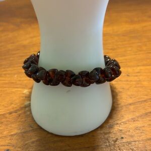 Mine Finds by Jay King with tag Baltic amber puzzle piece look stretch bracelet